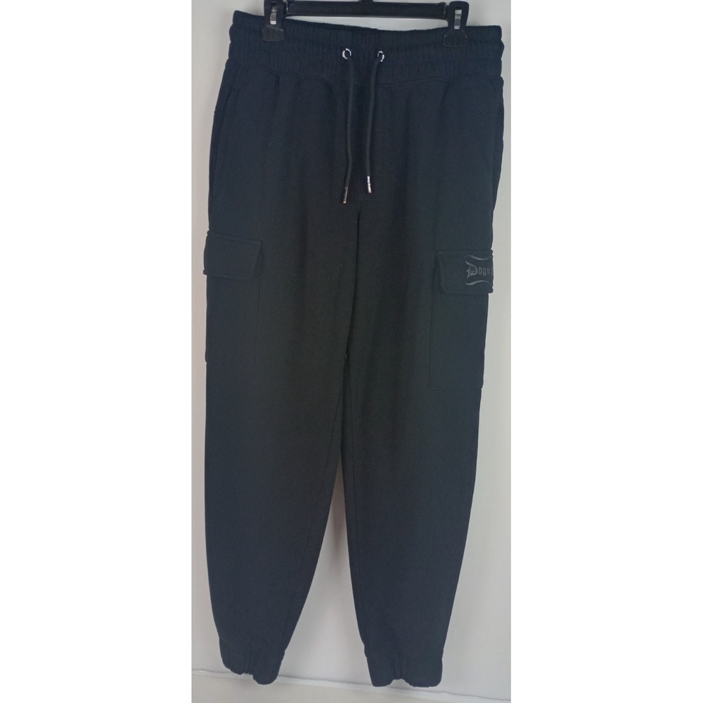 Dogg Supply by Snoop Men's M Black Drawstring Cargo Pocket Sweatpants